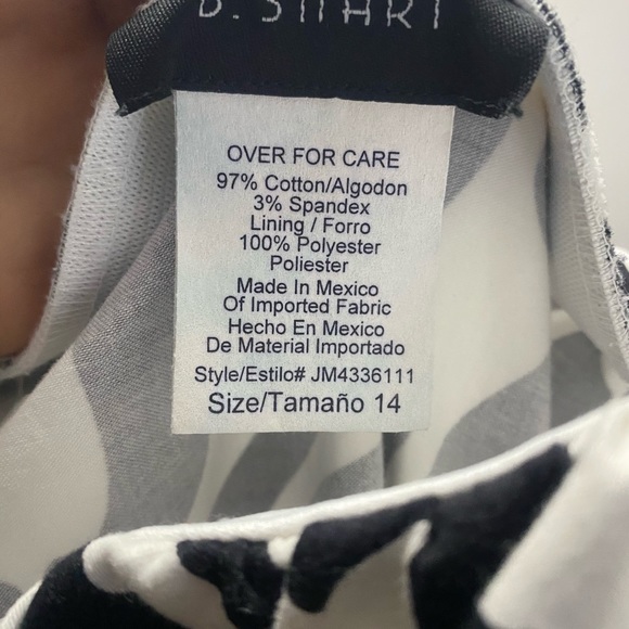 Black/White Dress with Straps Size 14 - Picture 8 of 9